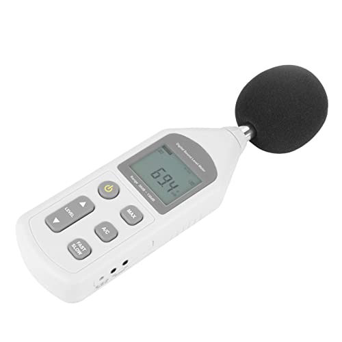 Sonomètre numérique portable avec écran LCD et boule éponge anti-vent