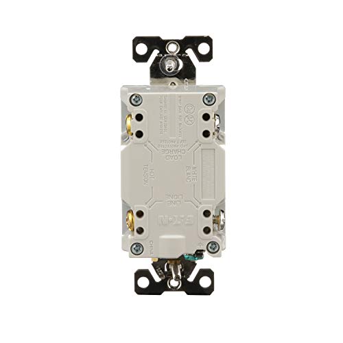 Eaton Gfci Self-Test 15A -125V Tamper & Weather Resistant Duplex Receptacle With Standard Size Wallplate, Gray #TOP3