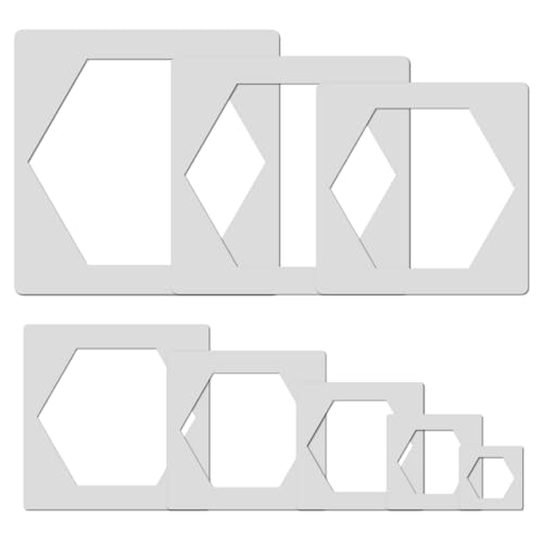 8 Pieces Hexagon Simple Large Wall Stencil for Painting -