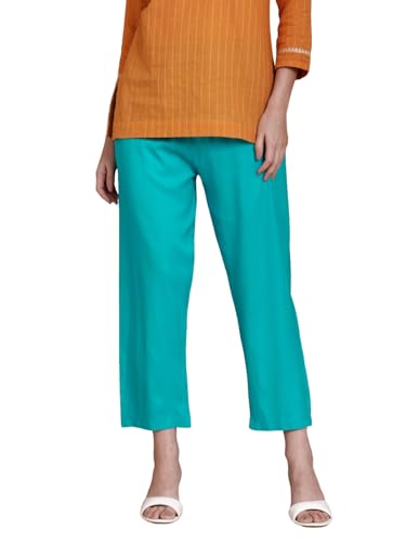 Image of TWIN BIRDS Women Viscose Kurti Pants | Straight Fit Ethnic Daily Trousers