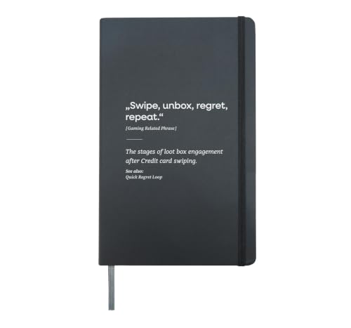 Gaming Definition Gamer Loot Boxes Console Games PC Gaming Hardcover Journal, Black