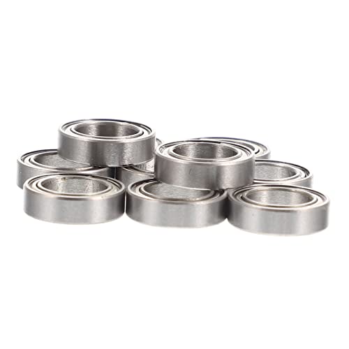 Anneome 10pcs Rc Car Steel Bearings Deep Groove Ball Bearings for Toy Cars and Rc Robot Cars 7x11x3mm Metal Fittings