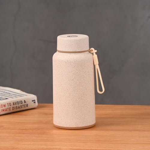 Eha Earth Friendly Hydralife Insulated Water Bottle for Office & Schools | 400 ml Stainless Steel Water Bottle for Kids & Adults Made with Rice Husk | Bottle for Men, Women | Leak Proof | 1 Unit
