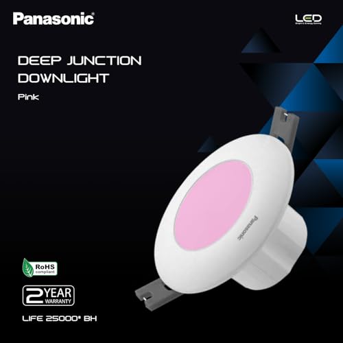Image of Panasonic 3 Watt Deep Junction Downlighter, Round LED Junction Downlight (Pink - PDLM1603PR2-2)