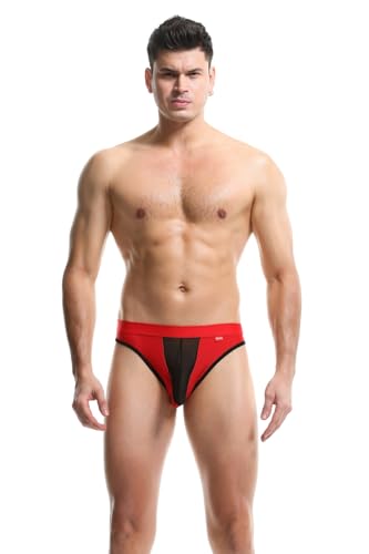 Men's Mesh Transparent Thongs G Strings Sexy Underwear Ice Silk Briefs Bikini Panties4