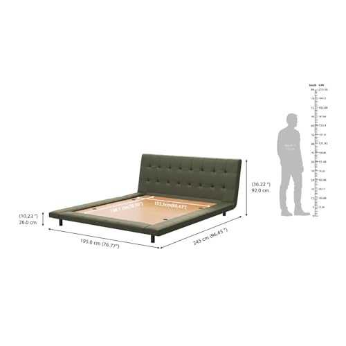 Image of Wakefit Somora Queen Size Non Storage Upholstered Bed