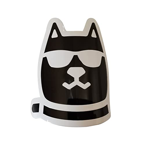 Gepinke Bike Badge Soft Aluminum Alloy Decals Stickers for MTB BMX Folding Bicycle Front Frame Cycling Accessories Emblem Tube DIY (Cool Dog(White))