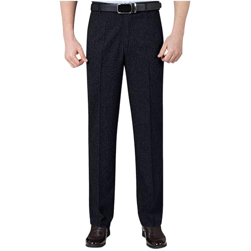 Work Pants for Men Dress Business Suit Pants Straight Fit Gentleman Wedding Guest Pant Mens Formal Trousers Linen