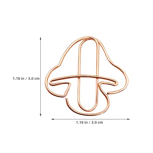Happyyami 20個収納に便利 かわいいきのこ型 ペーパークリップ 金属製 耐久性のあるクリップ 書類やメモの整理に オフィス 学生用デスクアクセサリー