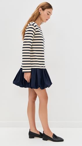 Sea Women's Athena Solid Combo T-Shirt Bubble Dress4