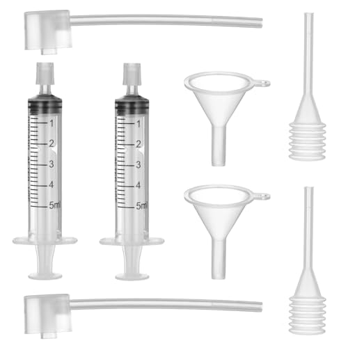 Kifmurase 8 Stück Klarer Parfüm Spritze Nachfüllwerkzeuge, Parfümspender Transfer Werkzeug Sets - Plastik Pump, Trichter, weichem Tropfer, Kleinen Spritzen für Kleine Reisen Parfüm Zerstäuber Flaschen
