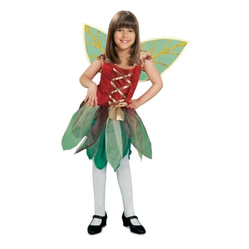 My Other Me   Disfraz para niña de Hada con vestido y alas en rojo y verde talla 10 12 años. Perfecto para llenarte de magia y encanto en cualquier fiesta