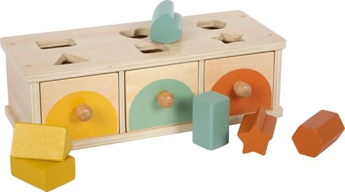 Small Foot Boîte à tiroirs Montessori en Bois certifié FSC 100%, Enfants à partir de 1 an, 12746