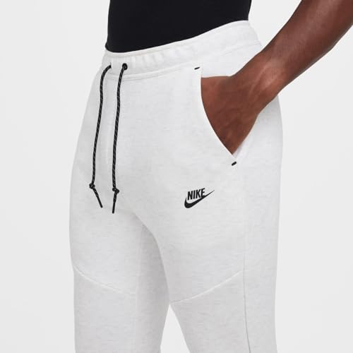 Nike Tech Men's Fleece Joggers (HV0959-051, Birch Heather/Black)4