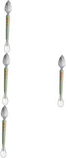 Toyvian 4 Pçs Raspador De Frutas Alimentador De Frutas Do Bebê Spachella Silicone Servindo Colheres De Aço Inoxidável Colher De Toranja Para Bebê Colher De Toranja Para Alimentação Do