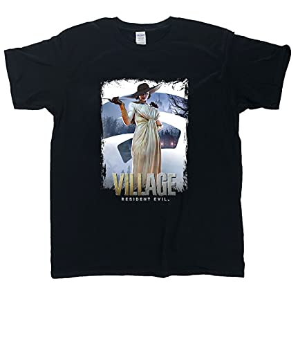 AILIBOTE Resident Evil Village 8 Lady Dimitrescu T-Shirts for Mens Cotton Classical Medium Black