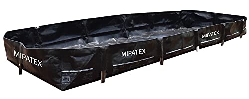 MIPATEX Azolla Cultivation Bed, 12ft x 4ft x 1ft - HDPE 450 GSM Waterproof Garden Growing Bed - Aquatic Fern UV Stabilized Grow Bed (Black)