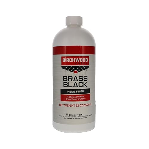 Birchwood Casey Fast-Acting Brass Black Metal Finish to Blacken or Antique Brass Copper Bronze Parts 32 Ounce Bottle