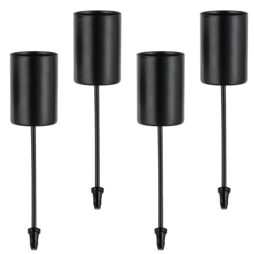 4 Stück Kerzenhalter Adventskranz Schwarz Für Stabkerzen Advent...