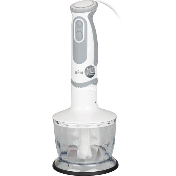Image of Braun MultiQuick 5, Powerful 1000W Hand Blender, Patented PowerBell Technology, Made in Europe, Guranteed Splash-Proof, Speed + Turbo, All-in-1: Blender, Grinder, Chopper & Whisker (MQ5235WH White)