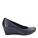 Clarks Women's Flores Tulip Wedge Pump,Black Leather,8 M US