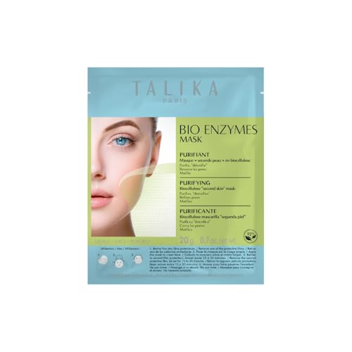 Bio Enzymes Mask Purifying - Talika - Maschera viso purificante -Maschera alla biocellulosa per pelli normali o miste, grasse o con imperfezioni-Imperfezioni localizzate-Maschera effetto seconda pelle