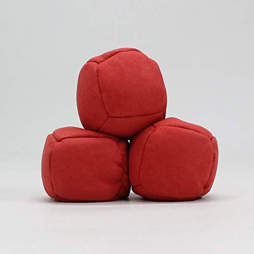 Zeekio Thud Juggling Ball Set - Lightweight 90G Beanbag Ball - Super Soft - Set Of Three (3) (Red) #TOP1
