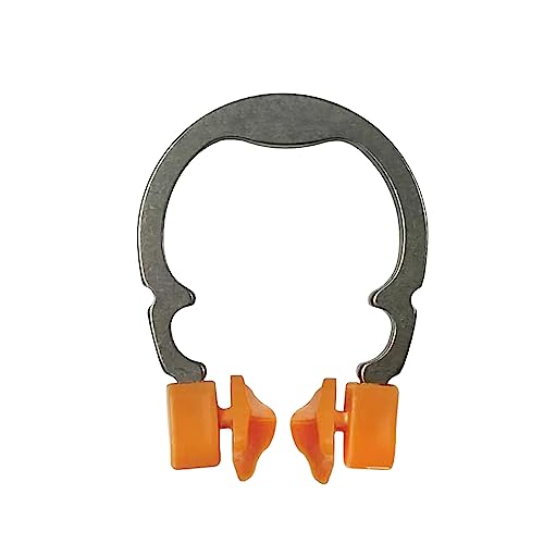 Image of Dental Sectional Matrix Ring Clamp Spring Clip, Autoclavable Nickel Titanium Orthodontic Clamp Rings, Contoured Matrices System for Pre and Post Molars. (R2 Orange)