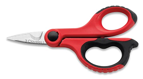 3 Claveles Tijera electricista protectora, Rojo, 15 cm   6