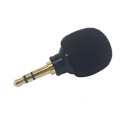 JOINPAYA Portable Mini Stereo Microphone for Voice Recording Compatible with Laptop and Mobile Phones for Chatting Black