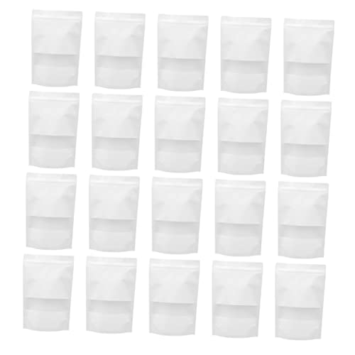 Bolsas de papel kraft con ventana transparente autocierre resistente de 50 2