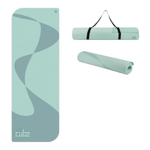 Image of The Cube Club Yoga Mats Extra Thick Non Slip Exercise Mats For Workout With Carrying Strap Eco Friendly Asana Tpe Yoga Mat For Men & Women 6Mm Gym Mat (Mint), Pink