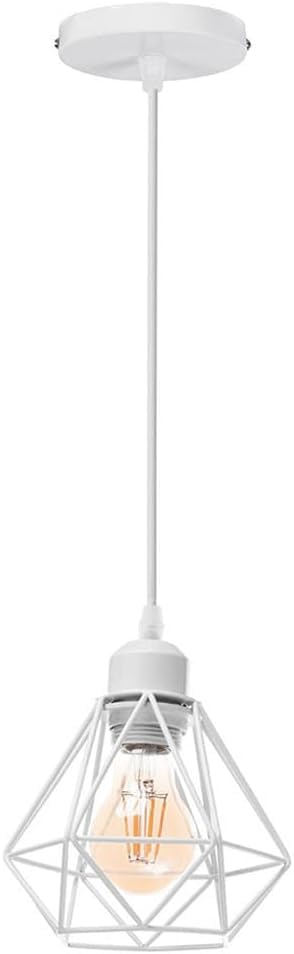 Lustre en fil de fer barbelé V-intage, luminaire suspendu, lampe compatible avec le salon, l'îlot cuisine, les lampes suspendues intérieures métal à...
