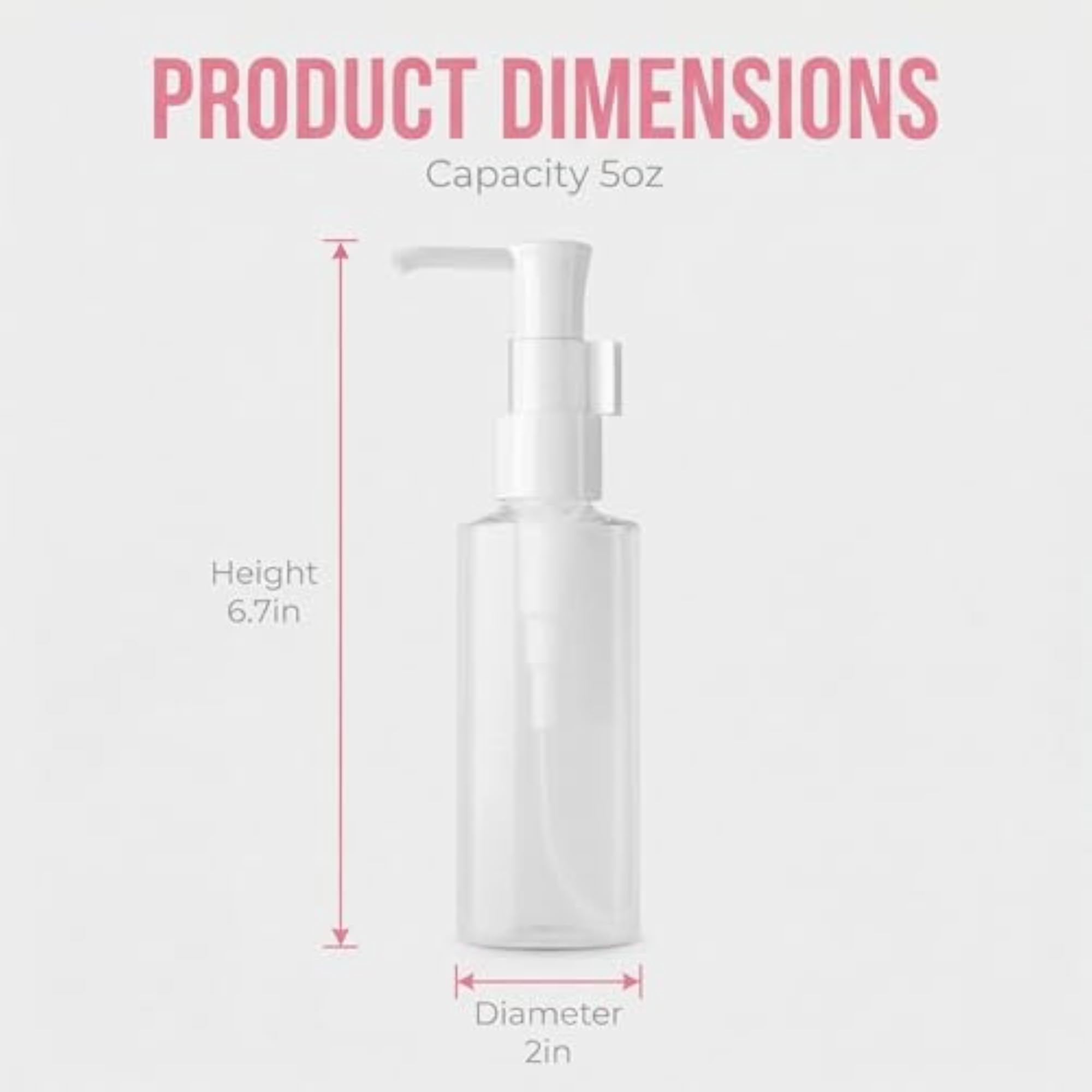 150ml Portable Empty Refillable Clear Plastic Lotion Pumps