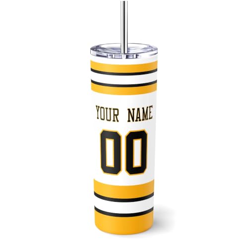 Image of ANTKING Boston Tumbler 20oz Travel Mug Custom Name Number Gifts | Stainless Steel Insulated Coffee Cup for Men Women
