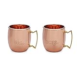 Old Dutch International His & Hers Solid Copper Moscow Mule Mugs, 1 His Mug, 1 Hers Mug