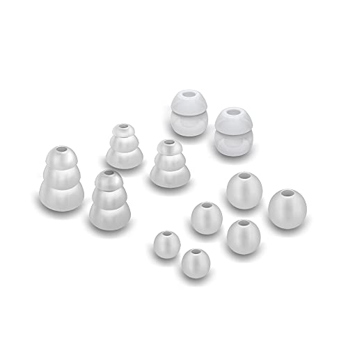 MEE audio Eartips Combo Set (6 pairs in various sizes, clear, TS6-CMB-35-CL) for M6