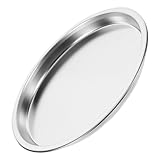 IWOWHERO Edelstahl Servierplatte Kühlgerichte Snackteller Multifunktional Praktisch Leicht zu Reinigen Kompakt Für Obst Fleisch und Dessert für Haushalt und Gastronomie