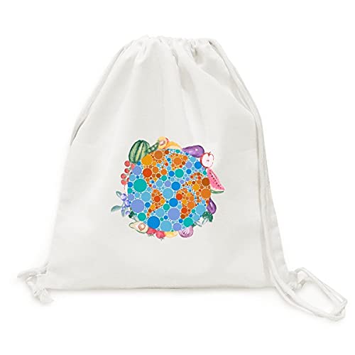 Sac en tissu pliable bleu orange carte mondiale pour fruits et légumes