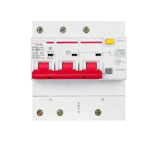 Disjoncteur protection fuite interrupteur air 3P triphasé 32A 63A DZ47LE-125