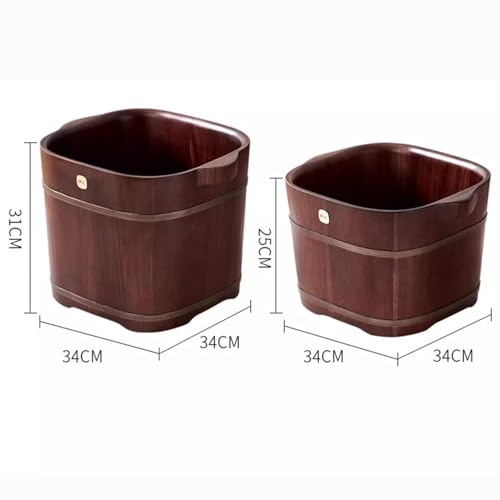Cubeta de Madera para Baño de Pies con Tapa 34x25cm miniatura 7