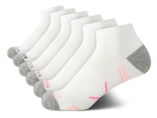 Nautica Womens Quarter Socks - 6 Pack Breathable Cushioned Athletic Performance Ankle Socks for Women (Sizes: 4-10)