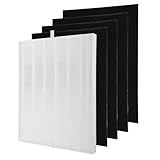 115115 Replacement Filters A Compatible with Winix 5300, 6300, C535, 5300-2, 6300-2, P300, AM90, 9000, 5000, 5000B, C909, 9800 Air Purifier, 1 True HEPA Size A Filter & 4 Carbon Pre-Filters
