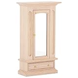[SPÉCIFICATIONS] Type d'article : armoire de maison de poupée, matériau : bois composite, taille : 6,9 x 3,8 x 1,8 pouces. L'armoire est livrée avec 3 poignées, un miroir et un adhésif pour un montage facile.