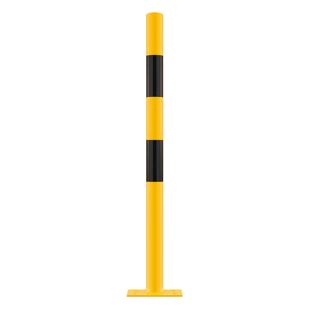 ROBUSTO Rammschutzpfosten L, g/s, aufdübeln, Stahl, Ø 6 cm, 100 cm, Art.-Nr. 38278 | Poller | Anfahrschutzpfosten | Rammschutzpoller