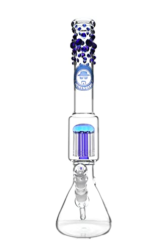 Heisenberg Beaker Bubble 12-Arm Perc Blue Glasbong Höhe 48,5cm Percolator Bong 18.8er Schliff mit Kickloch ohne Eisfach – Bild 4
