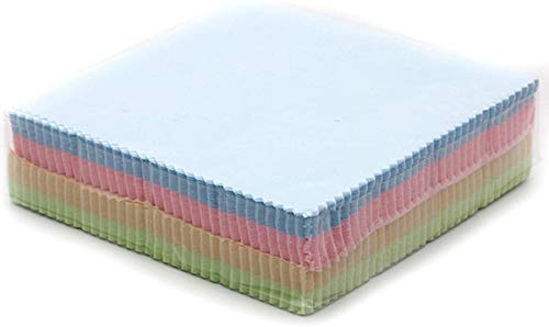 100pcs Microfiber Phone Screen Cleaning Cloth Camera Lens Glasses Cleaning Cloth Square Cleaner 5.1 X 5.1 in