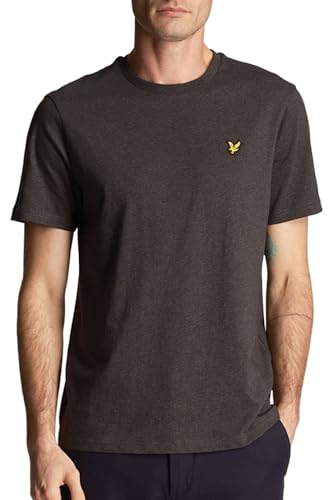 Lyle & Scott Hombre Camiseta Lisa De Algodón Orgánico, Charcoal Marl, M