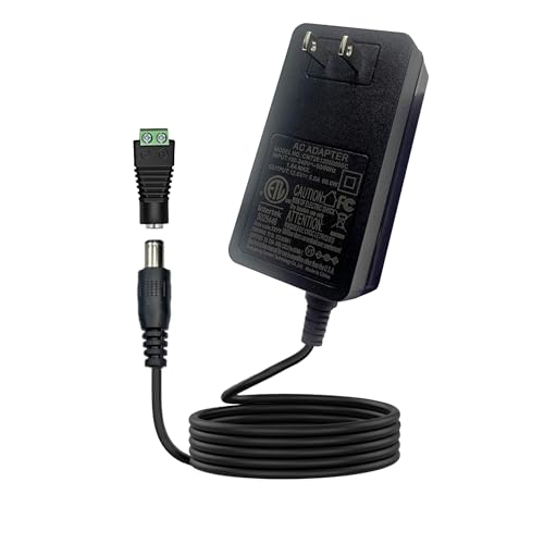 12V 5A Power Supply,DC 12 Volt 60W Adapter LED Driver AC 100~240V to 12vdc Transformer Converter 5 Amp with 5.5x2.1mm Plug for 12v Strip Light,Controller,CCTV Camera etc(60 Watts Power Supply)