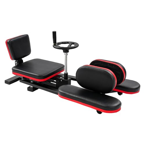 Macchina estensore per allargamento gambe fino a 180°,Estensore per gambe,divaricatore con 120kg,rotelle,seduta e schienale imbottiti in PU,per l'allungamento degli adduttori